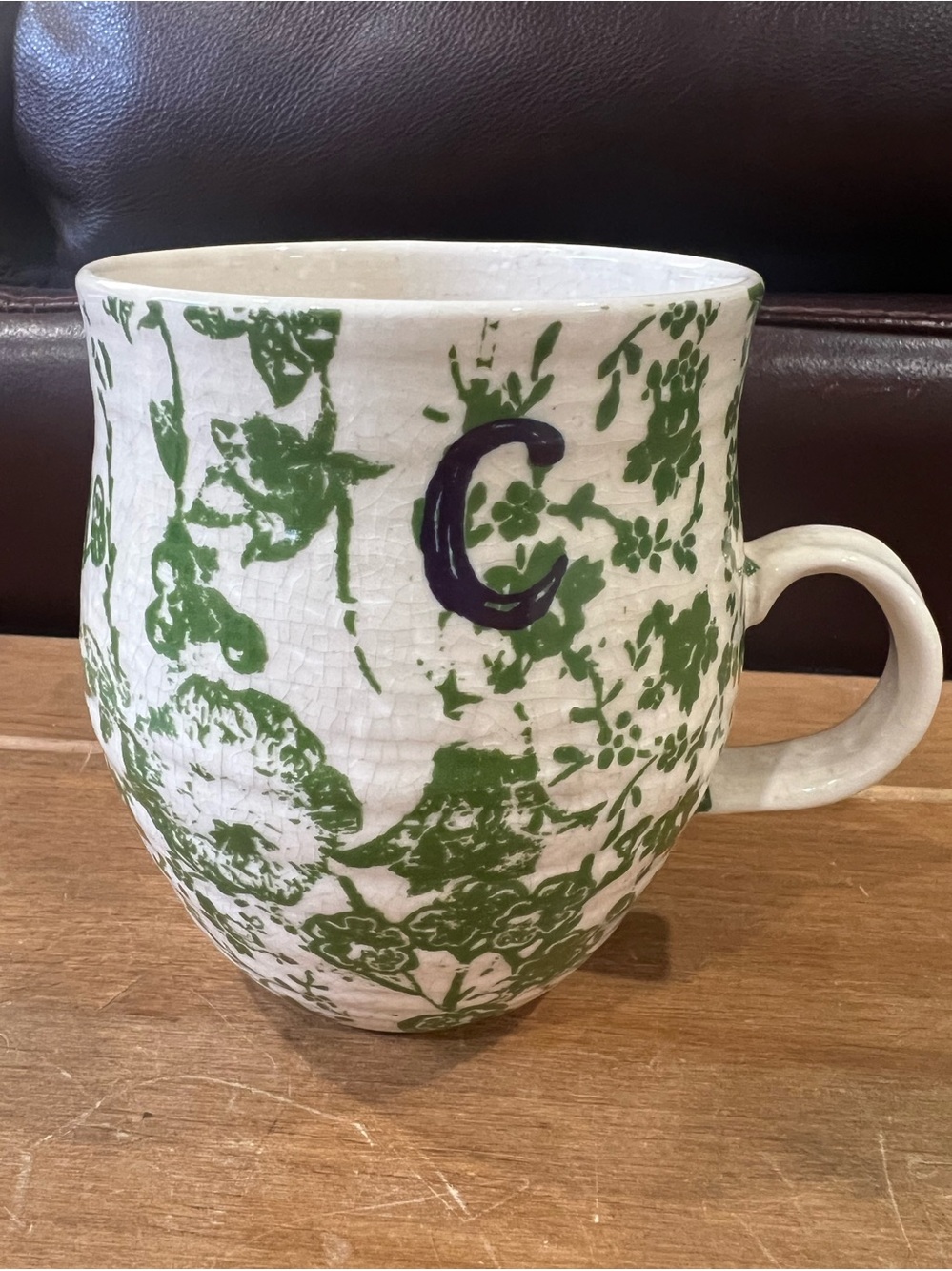 Anthropologie Home grown letter “C” mug.